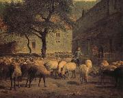Jean Francois Millet Sheep Spain oil painting artist